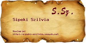 Sipeki Szilvia névjegykártya