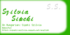 szilvia sipeki business card